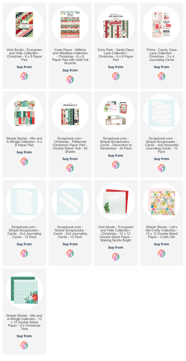 paper: Get ready for Journal your Christmas - Supply Lists and