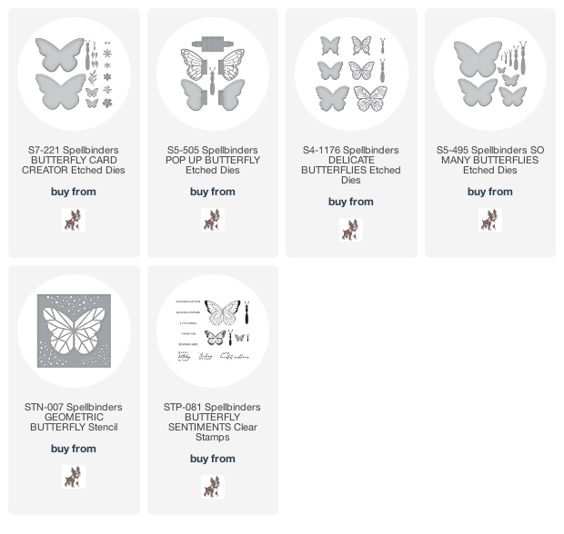 Spellbinders - Butterfly Sentiments Clear Stamps