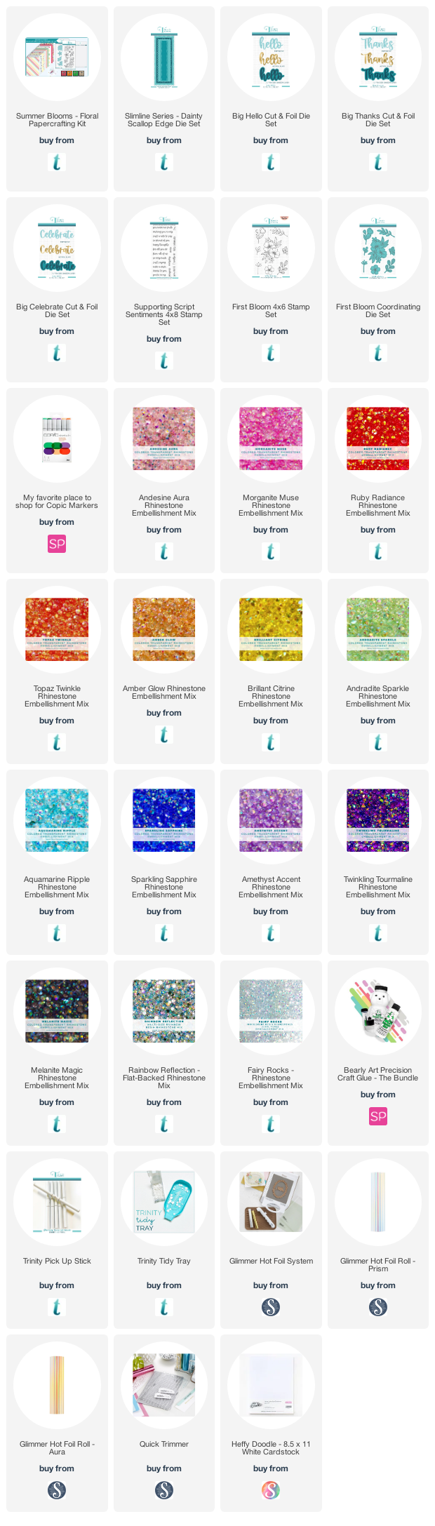 HAI Supply Rainbow Rhinestone Crystal Embellishments - Sunny Studio Stamps