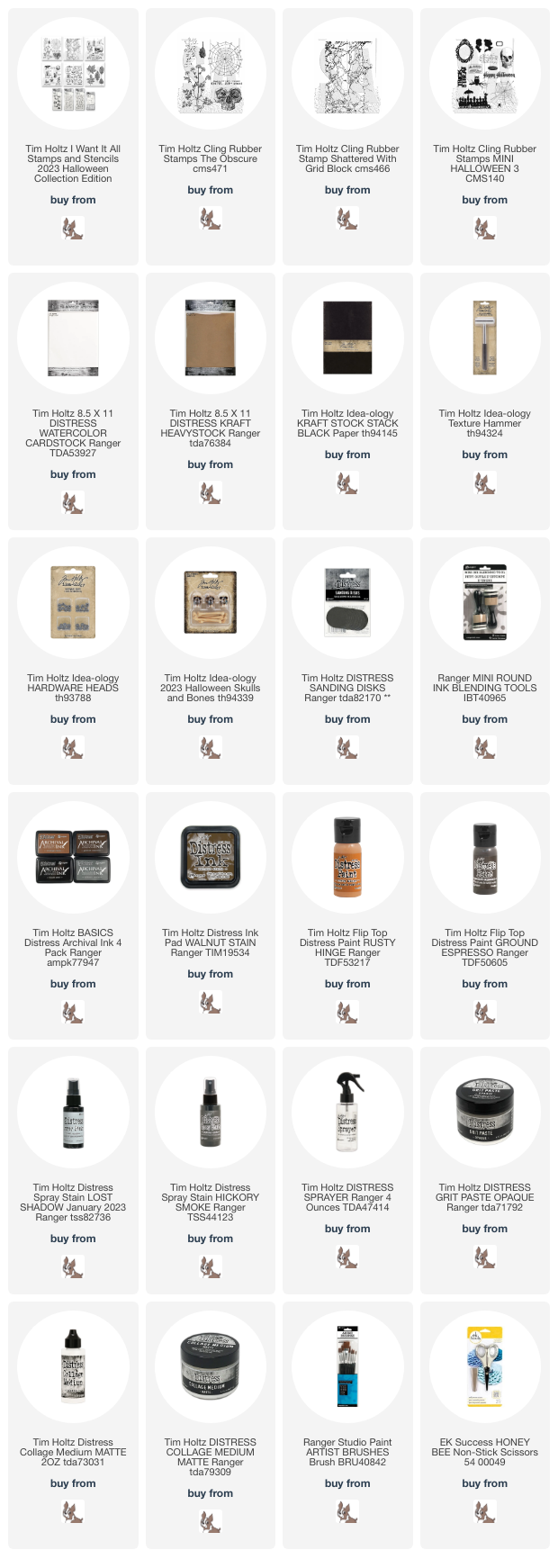 Ranger - 12 Color of The Month 2015 - Tim Holtz - Distress Ink Pad Bundle